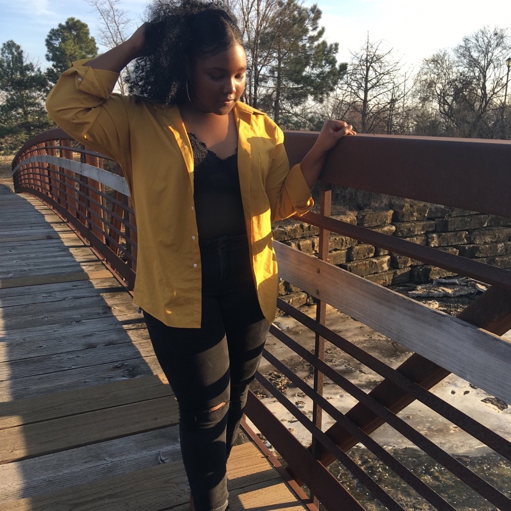 Mustard business shirt